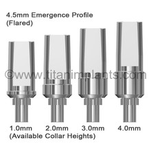 NobelReplace® Compatible Straight Locking Implant Abutment Purple — NP 3.5mm Internal Tri-Channel / Tri-Lobe — complete set view — Titan Implants