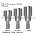NobelReplace® Compatible Healing Abutment — NP 3.5mm Internal Tri-Channel / Tri-Lobe — complete set view — Titan Implants