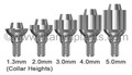 BioHorizons-compatible 3.5mm Internal Hex Screw-Retained Tapered Abutment — collar heights 1.3, 2.0, 3.0, 4.0, 5.0mm — Titan Implants