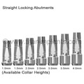 Impla-Med / Sterngold-compatible 3.3mm External Hex Straight Locking Abutment — complete set view — Titan Implants