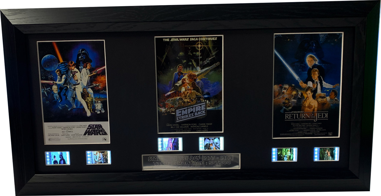 CUSTOM Signed - Star Wars Trilogy film cell (1977,1980,1983) Filmcell 