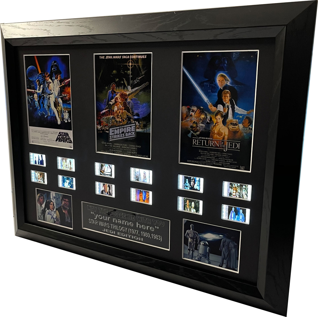 Star Wars Trilogy film cell (1977,1980,1983) original Filmcell, holographic  serial numbered.