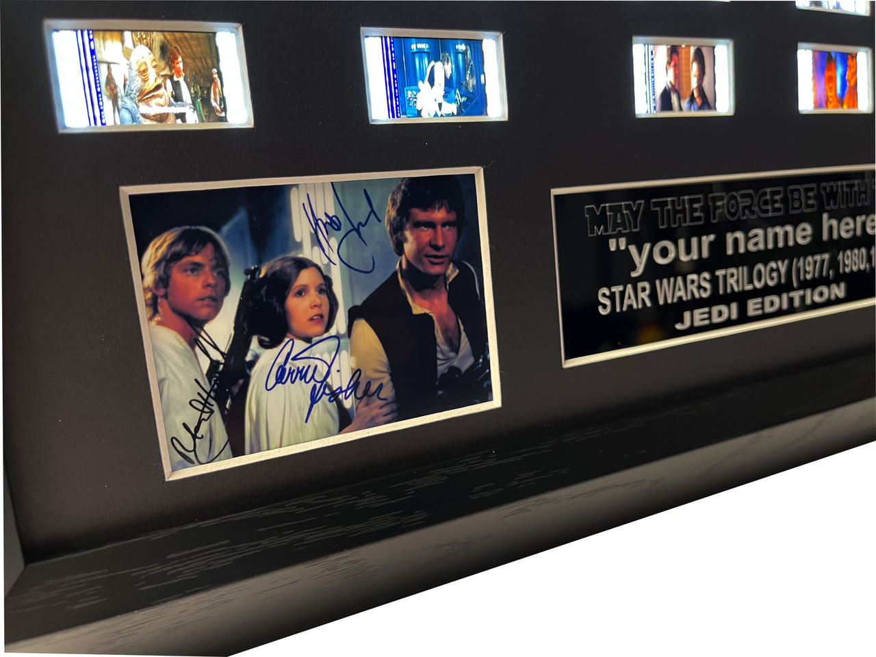 CUSTOM Signed - Star Wars Trilogy film cell (1977,1980,1983) Filmcell 