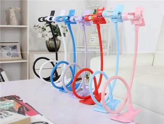 Flexible 360 Clip Mobile Cell Phone Holder Lazy Bed Desktop Bracket Mount Stand