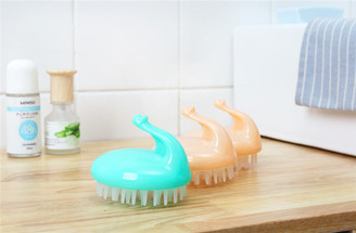 Custom Silicone Soft Scalp Round Child shampoo brush 3075