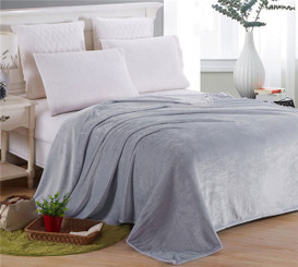 Solid color flannel blanket