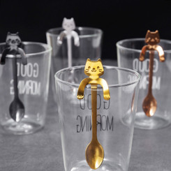 Stainless Steel Cute Cat Tea Spoons 9673