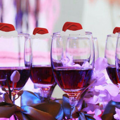 Festive Glass Decorations Place Cards