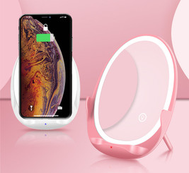 2in1 Ella QI Wireless charger and LED beauty mirror 1179
