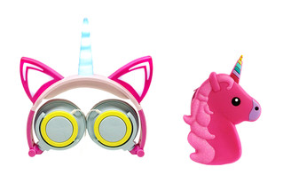 Unicorn Light Up Headphone Gift Bundle