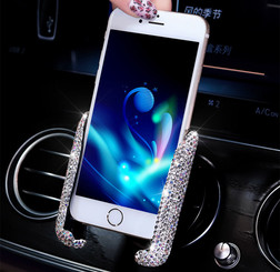 Glitter Sparkle Rhinestone Universal Car Phone Holder3272