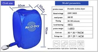 Air-O-Dry Portable Household Clothes Dryer Folding Mini Dryer Clothes Dryer Free Installation
