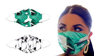 Marble or Green Leaves Face Covering