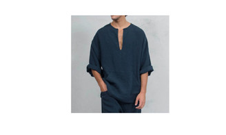  Ethnic style Middle East loose horn long sleeve men-LA