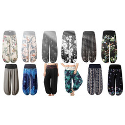 Fashion printing street hipster European and American women's wide-leg casual trousers yoga pants-LA