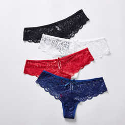  Transparent lace cutout panties-LA