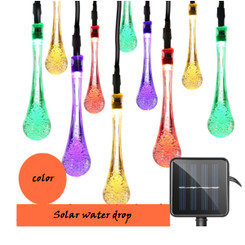 Water drop solar string light 6.5 meters 30 lights