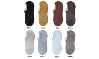 Women's Pure Cotton Shallow Mouth Invisible Silicone Nonslip socks-LA