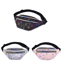 Holographic Reflective Waist Bag Waterproof Crossbody Belt Bag 0274