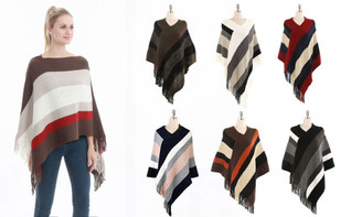 Spring and Autumn style pullover cape shawl tassel warm knitted large size loose blouse