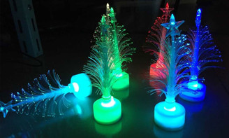 Flashing LED electronic optical fiber colorful Christmas tree 3404