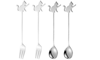 Creative stainless steel 304 fruit dessert fork spoon-laf 1013