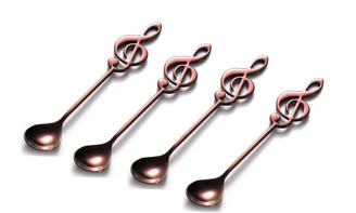 304 stainless steel coffee ice cream dessert cake ice cream creative music mixing spoon-Laf 1012