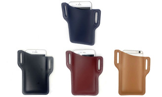 Retro Cell Phone Leather case Belt Bag,Mobile Phone Carrier Belt Pouch,Fashion PU Leather Waist Belt Loop Cellphone Phone Protection Case Bag Holster -LA