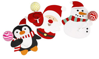 30pcs Lollipop Candy Paper Card Set Cute Santa  Paper Card Seat Labels DIY Candy Lollipop-LA