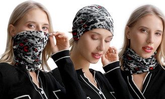 3in1 Ladies Fashion Winter Warm Scarf, face cover and headband