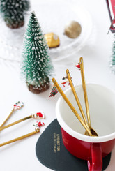 Pack of 4 Christmas Themed pendant Tea Spoon Set9472