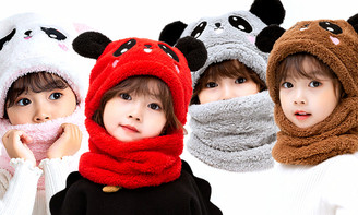 Soft Fleece Kids 2in1 Hat and neck warmer 3031