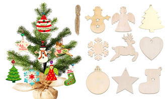 DIY Wooden  Christmas Tree Ornaments decorations 9988