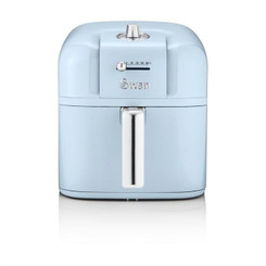 Swan Retro Air Fryer 6 L, Low Fat Healthy Frying, 80% Less Fat, Rapid Air Circulation