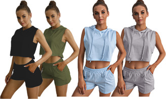 2305  NEW Sports style hooded Vest casual sets-LA   6762