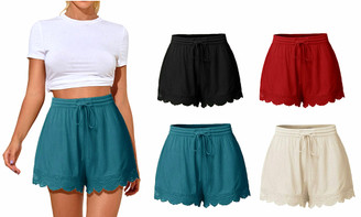 2305 NEW Lace Hem Summer  Casual Short  LA 5602
