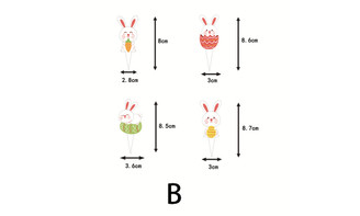 NEW-Easter cupcake decoration card B-LA