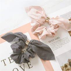 Strips  scarf hair scrunchie