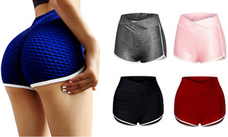 Honeycomb High Waist Textured Seamless Shorts 1063