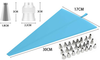 new-26 PCS/Set Cream Pastry Bag Nozzle Pastry Tips Converter Cake Decorating Tools-3216LA