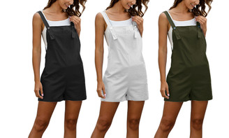 NEW-Button Casual  Shorts Jumpsuit