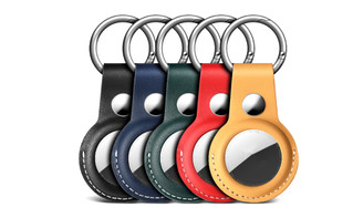 AirTag compatible  PU protection case with key chain