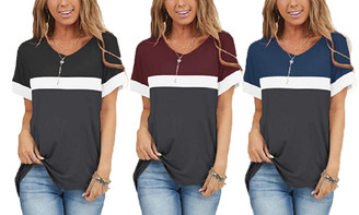 NEW-Women's Round Neck T-Shirt 1068