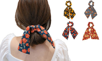 NEW- Hair Scrunchies,Bowknot, Floral Scarf Hair Ties, Ponytail Hair Accessories -LA