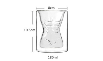 NEW-Creative Sexy  Body Beer Glass Cup   Double Wall Glasses Wine Whiskey Vodka Shot Glass 