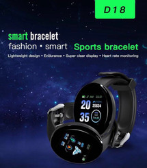 NEW-D18 blood pressure heart rate monitor fitness tracker smartwatch 3232