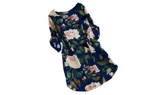 2306   NEW-Women's Long sleeve Floral Print Dress-LA 6797