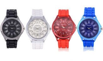 New-Unisex Men Women Fashion Silicone Quartz Jelly Wrist Watch0057-LA