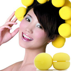 NEW-6pcs Soft Hair Care Soft Foam Round Sponge Ball0077-LA
