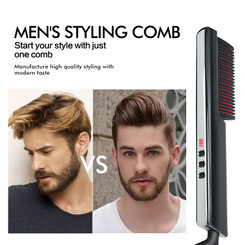 NEW-Hair Straightener Brush Ceramic Heating Electric Portable0088